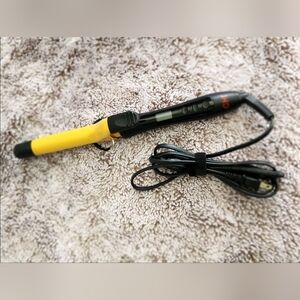 CHI Yellow and Black Curling Wand Tourmaline Ceramic